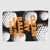 玉おもしろいを拭くゴルフタオル ゴルフタオル (横)