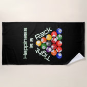 玉おもしろい突きの幸せは窮屈だ ビーチタオル (正面)