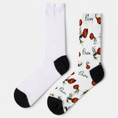 玉お洒落ねぎ柄ソックス ソックス (左)