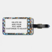 玉が付く青いターコイズ ラゲッジタグ (裏面横)