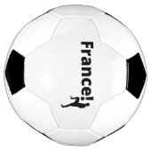 玉にフランスのドットを使ったサッカー選手 サッカーボール (回転)