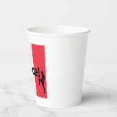 玉にフランスのドットを使ったサッカー選手 紙コップ (左)