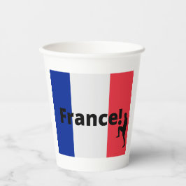 玉にフランスのドットを使ったサッカー選手 紙コップ