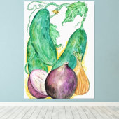 玉ねぎとキュークオンキャンバス キャンバスプリント (インサイチュ (ウッドフロア))