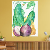 玉ねぎとキュークオンキャンバス キャンバスプリント (インサイチュ (リビング))