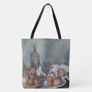 玉ねぎのある静物画、油絵、ポール・セザンヌ トートバッグ