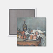 玉ねぎのある静物画、油絵、ポール・セザンヌ マグネット (正面/裏面)