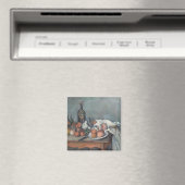 玉ねぎのある静物画、油絵、ポール・セザンヌ マグネット (インサイチュ (食洗機))