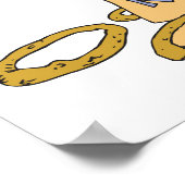 玉ねぎのリングのファストフードの側面 ポスター (角)