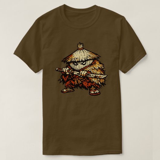 玉ねぎの無法者 — ユニークな野菜の孤独な浪人 ヴィンテージ Tシャツ (デザイン正面)