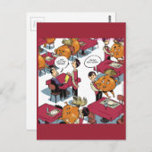 玉ねぎを持ってグルメをおもしろい頼む ポストカード (正面/裏面)