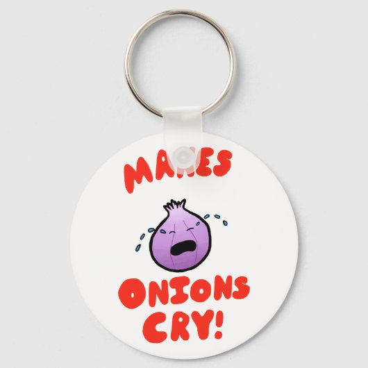 玉ねぎを泣かせる! キーホルダー (正面)