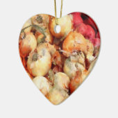 玉ねぎクローズアップ セラミックオーナメント (左)