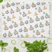 玉ねぎニンニク汁キッチンハンドタオル キッチンタオル (折り畳み)