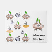 玉ねぎニンニク食品キッチン調理師、マッシュルームドアマット ドアマット (正面)