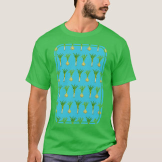 玉ねぎネギ模様 Tシャツ