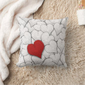 玉ねぎハートバレンタインイラストレーション クッション (ブランケット)