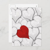 玉ねぎハートバレンタインイラストレーション シーズンポストカード (正面/裏面)