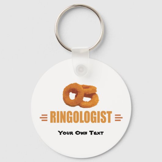 玉ねぎユーモアのあるリングや輪タイトル キーホルダー (正面)
