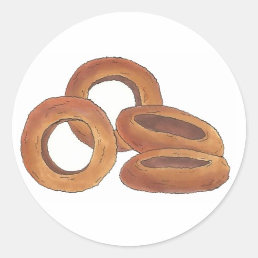 玉ねぎリングや輪カーニバルジャンクフードグルメ揚げ玉ねぎ ラウンドシール (正面)