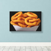 玉ねぎリングや輪 キャンバスプリント (インサイチュ (ウッドフロア))