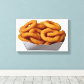 玉ねぎリングや輪 キャンバスプリント (インサイチュ (ウッドフロア))