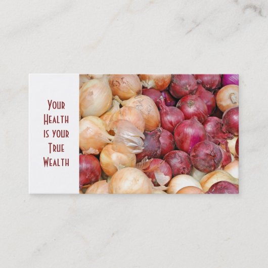 玉ねぎ赤と白束 名刺 (正面)