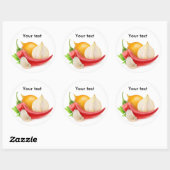 玉ねぎ、コショウ、ニンニク ラウンドシール (シート)