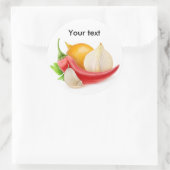 玉ねぎ、コショウ、ニンニク ラウンドシール (バッグ)