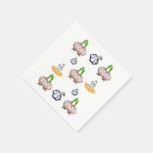 玉ねぎ、ニンニク、スープキッチンタオル スタンダードカクテルナプキン (角)