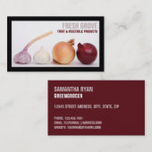 玉ねぎ&ニンニク、八百屋 名刺 (正面/裏面)