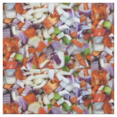 玉ねぎ・ピーマン ファブリック (クローズアップ)