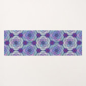 玉の付いた曼荼羅のあるヨガマット ヨガマット (裏面(横))