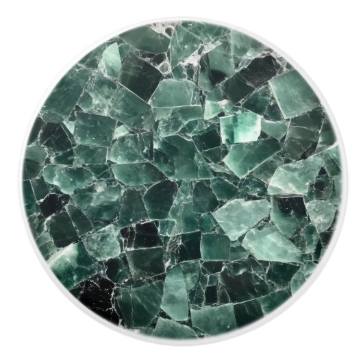 玉の結晶パターン セラミックノブ (正面)