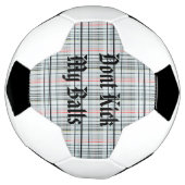 玉を蹴らないでタータンチェックだ サッカーボール (回転)