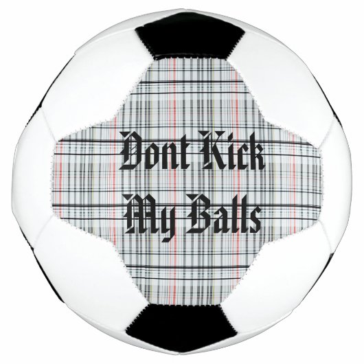 玉を蹴らないでタータンチェックだ サッカーボール (正面)