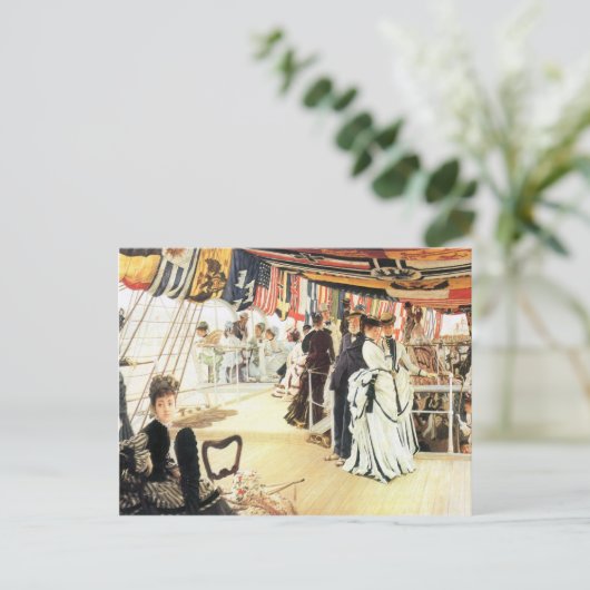 『玉を載せて』（たまをのせて、仏: Ball on board ）、ジェームズ・ティッソによる ポストカード (スタンド正面)