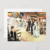 『玉を載せて』（たまをのせて、仏: Ball on board ）、ジェームズ・ティッソによる ポストカード (正面/裏面)