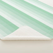 玉グラデーションストライプの緑のトーン シェルパブランケット (3/4)