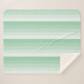 玉グラデーションストライプの緑のトーン シェルパブランケット (正面(横))