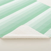 玉グラデーションストライプの緑のトーン シェルパブランケット (3/4)