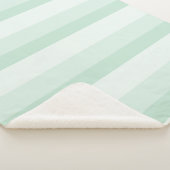 玉グラデーションストライプの緑のトーン シェルパブランケット (3/4)