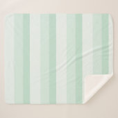 玉グラデーションストライプの緑のトーン シェルパブランケット (正面(横))