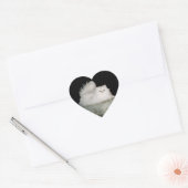 玉グリーンアイズのペルシャ猫 ハートシール (封筒)