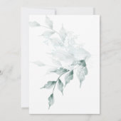 玉グリーンウォーター色カップルの赤ちゃんシャワー 招待状 (裏面)