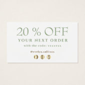 玉グリーンゲート感謝してい割引カード (裏面)