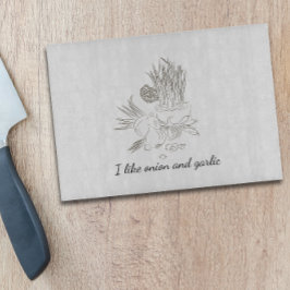 玉シンプルヴィンテージニンニク カッティングボード
