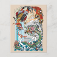 玉ドラゴンと金ゴールド遊フェニックスと真珠