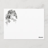 玉ドラゴンと金ゴールド遊フェニックスと真珠 ポストカード (裏面)