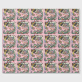 玉ドラゴンと金ゴールド遊フェニックスと真珠 ラッピングペーパー (フラット)